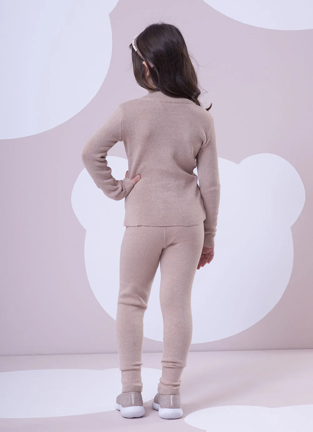 Legging Tricot Mescla Bege Pituchinhus