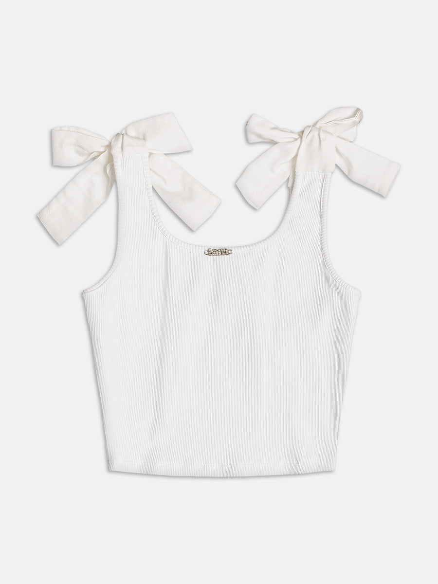 Top Essential com Laço Off White I Am