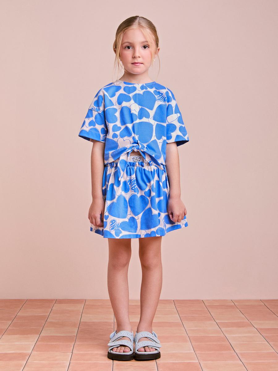 Conjunto Azul de Corações Anime