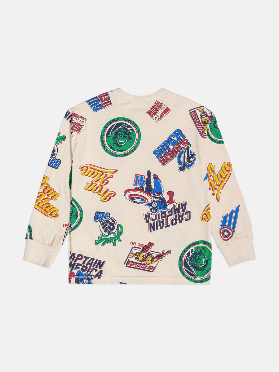 T-Shirt Manga Longa Estampa Marvel Patches Youccie