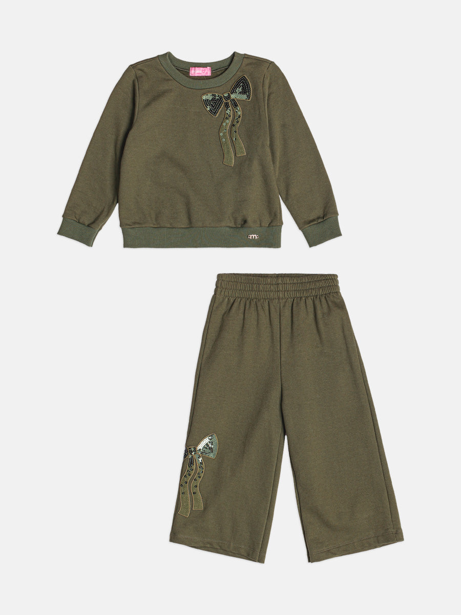 Conjunto Casaco e Calca Verde Musgo Momi