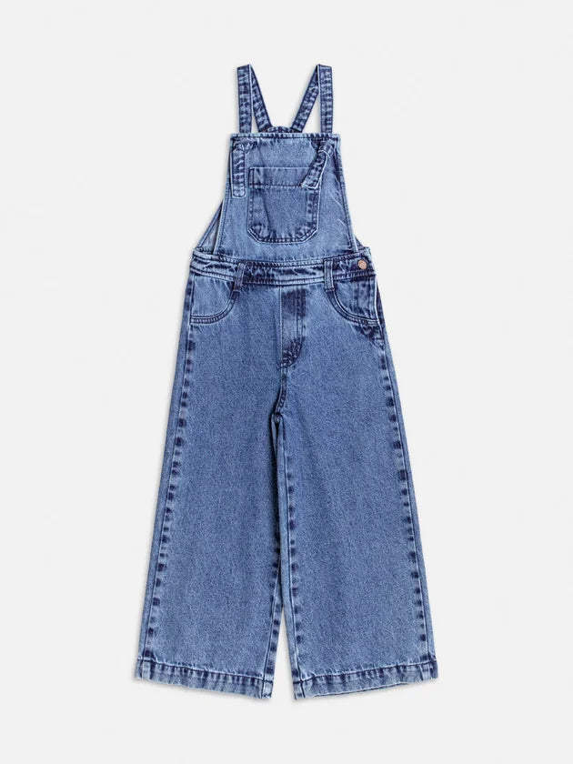 Jardineira Jeans Pantalona Momi