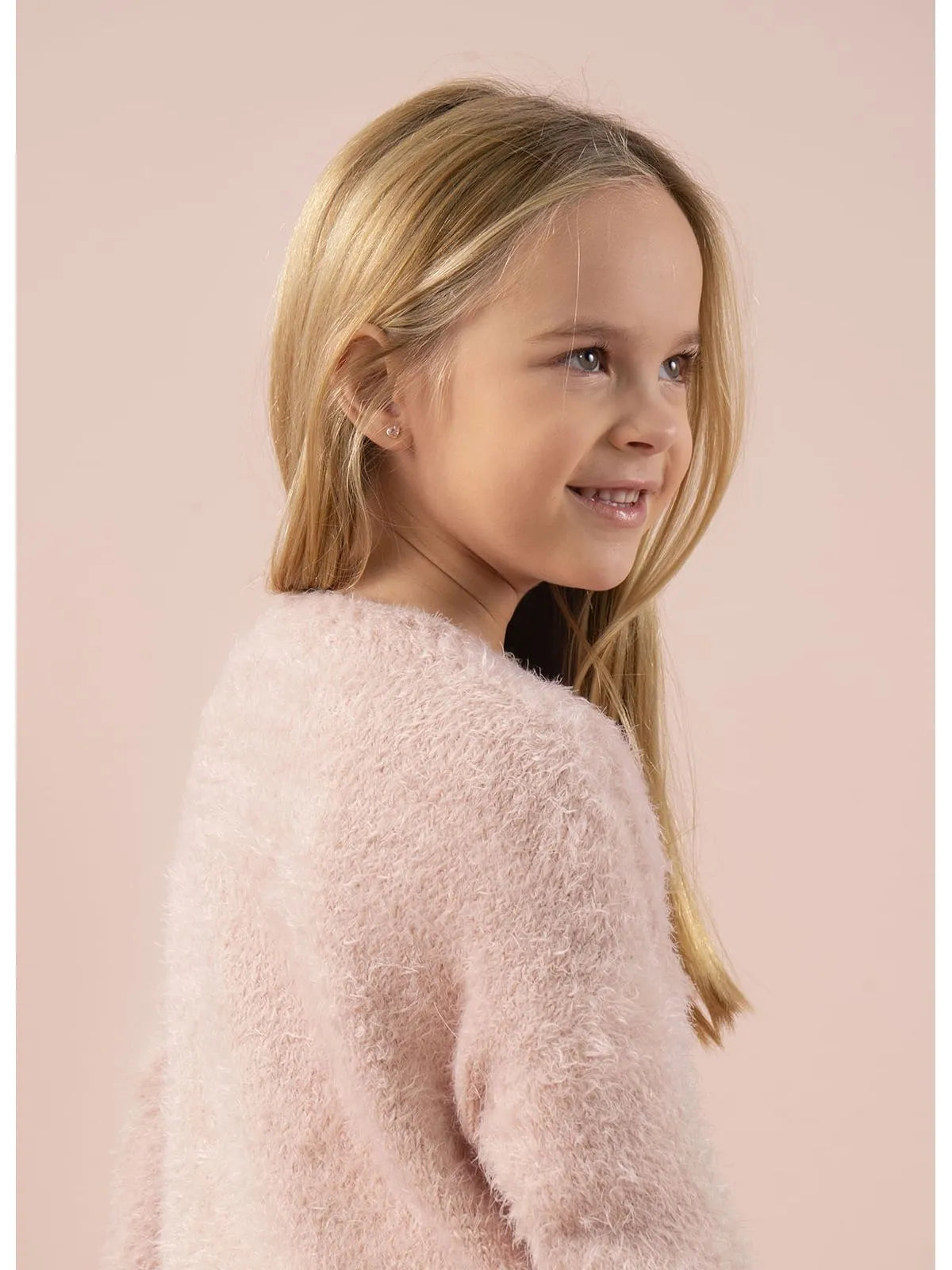 Blusa Tricot Fio Fofinho Sem Costura Pituchinhus Rosa Claro