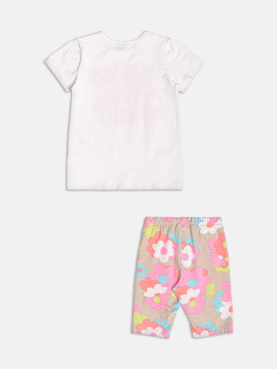 Conjunto Neon Florido com Strass Momi