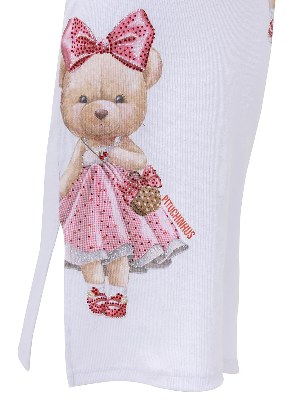 Vestido Midi Ursinhas Cristal Resort Pituchinhus