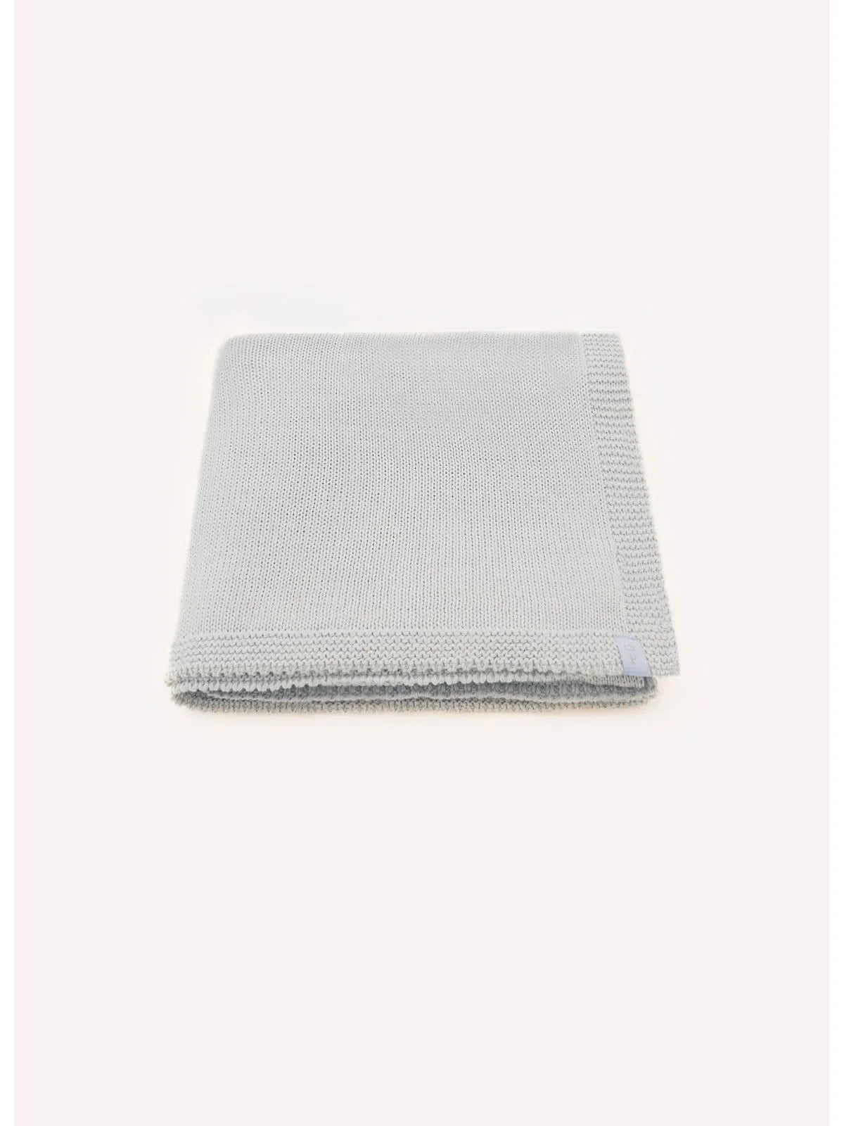 Manta Tricot Ponto Crochê Mescla Pituchinhus Azul Claro - BambolePetit