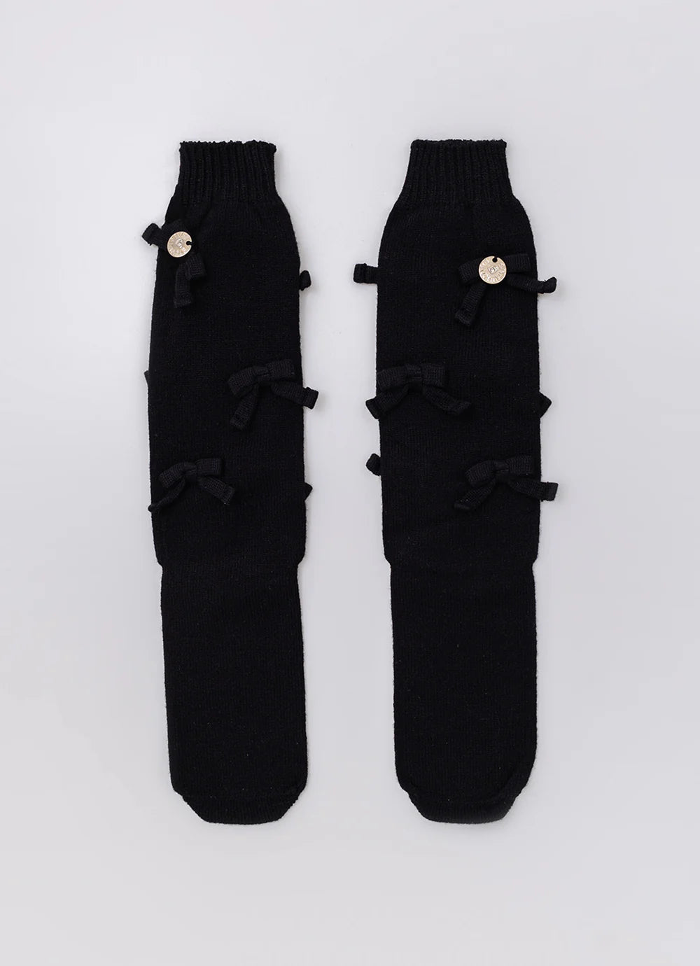 Meia Tricot Lacinhos Preta Pituchinhus