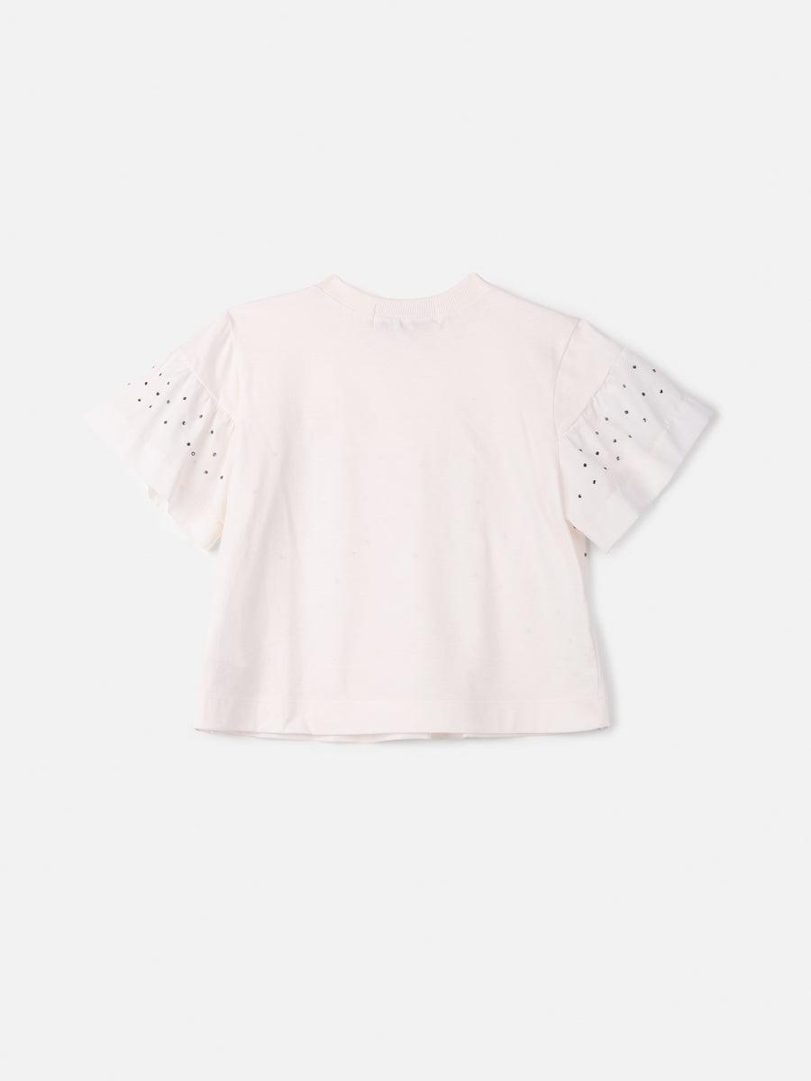 Blusa Off White com Strass - BambolePetit