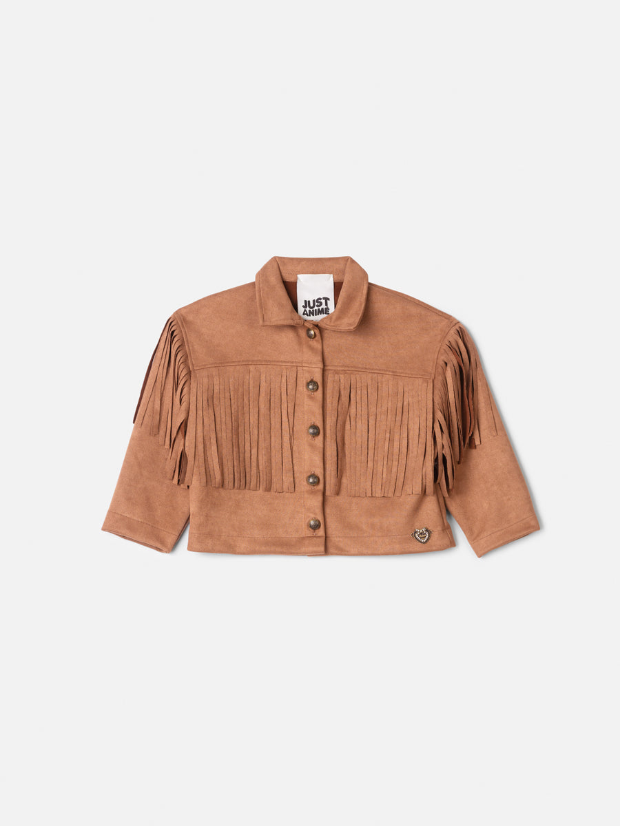 Jaqueta Suede Marrom Caramelo Animê