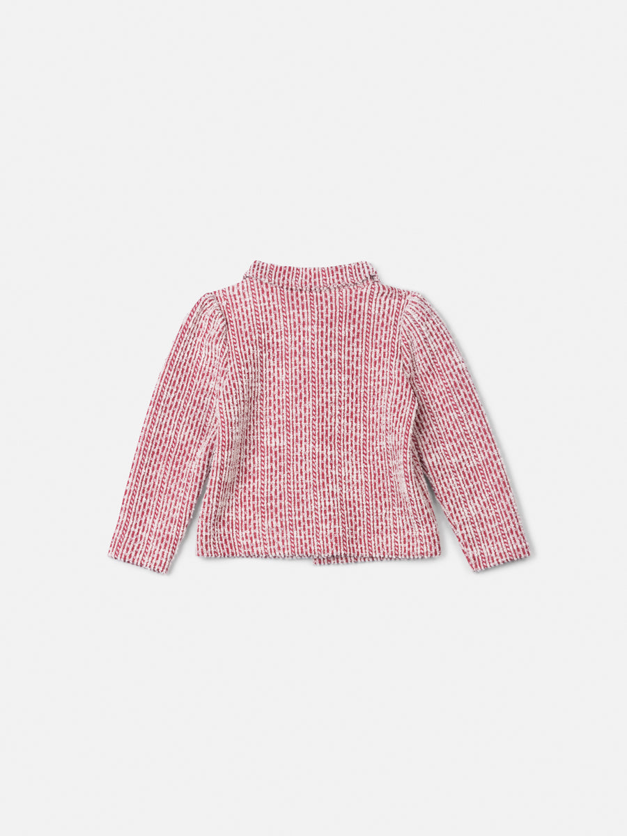 Casaco Em Tweed Vermelho Animê
