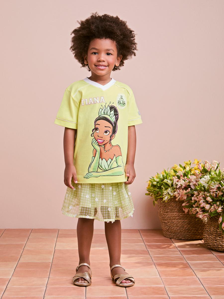 Blusa Infantil Verde da Princesa Tiana Anime