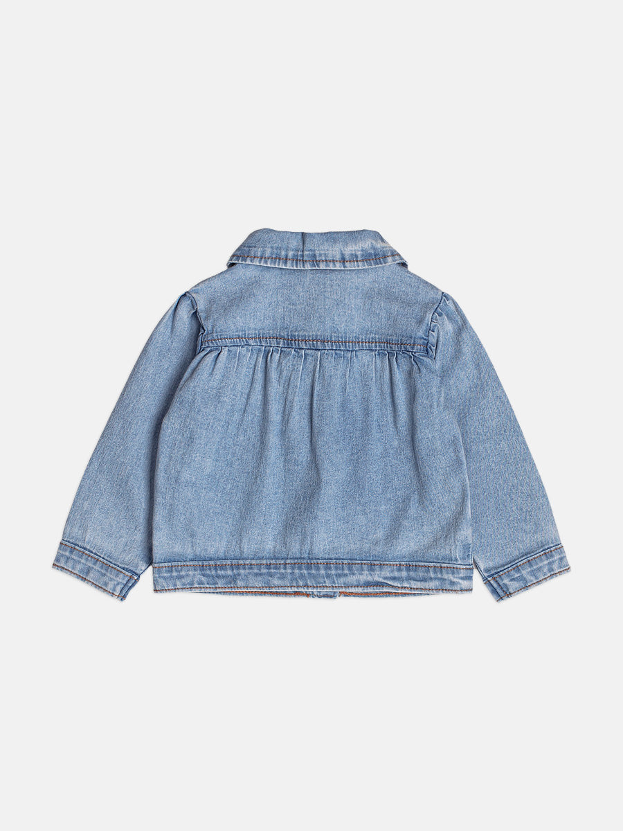 Jaqueta Jeans Com Strass Jeans Momi