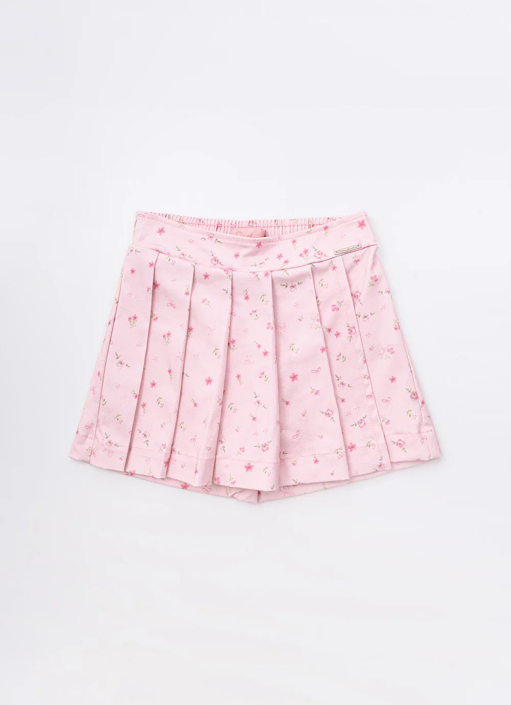 Saia Short Pregas Estampado Pituchinhus