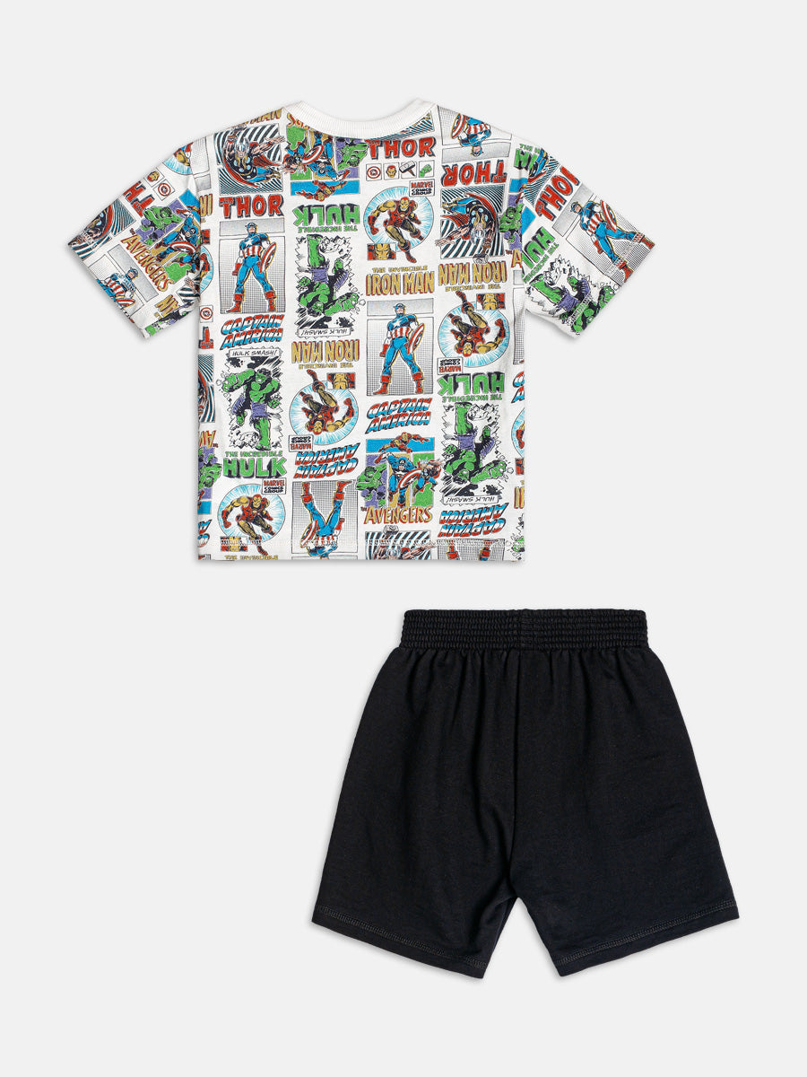 Conjunto com Estampa de Heróis Marvel Youccie