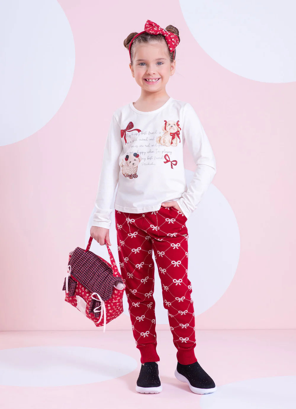 Blusa Cotton Serigrafia Best Friends Cristal Off White Pituchinhus