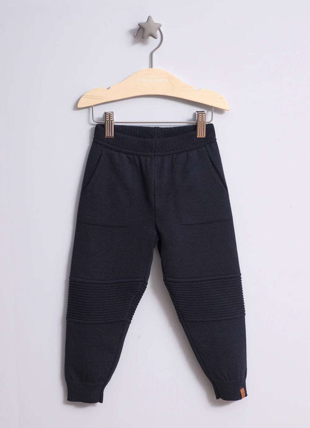 Calça Tricot Texturas For Boys Azul Profundo Pituchinhus