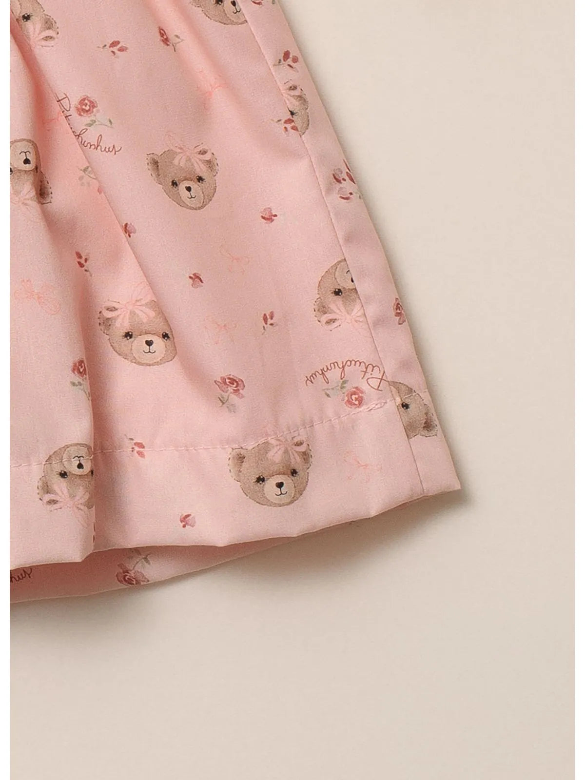 Vestido Tricot Com Saia Algodão Estampa Ursinhas Com Calcinhas - BambolePetit