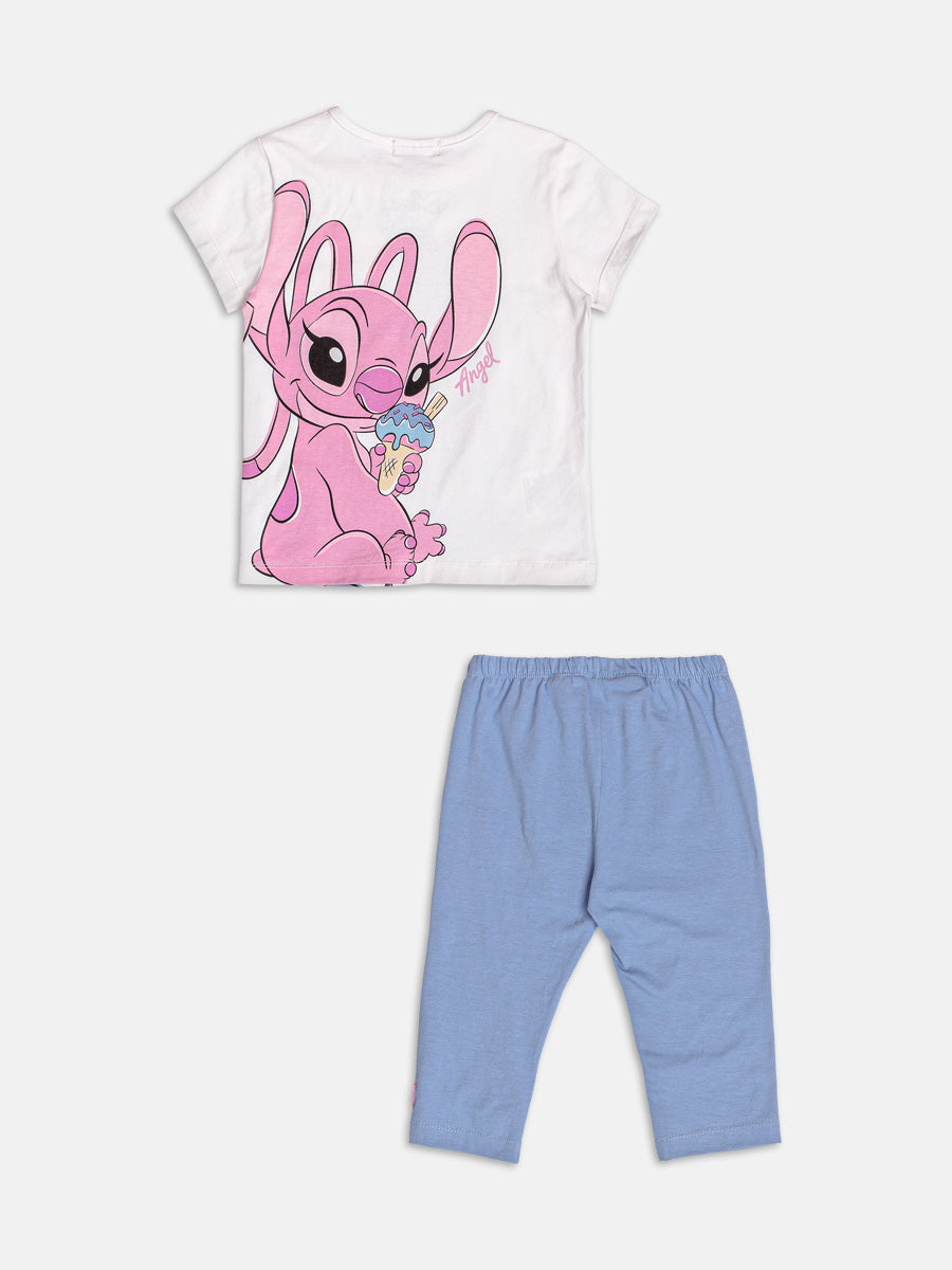 Conjunto com Strass do Stitch e Angel Momi