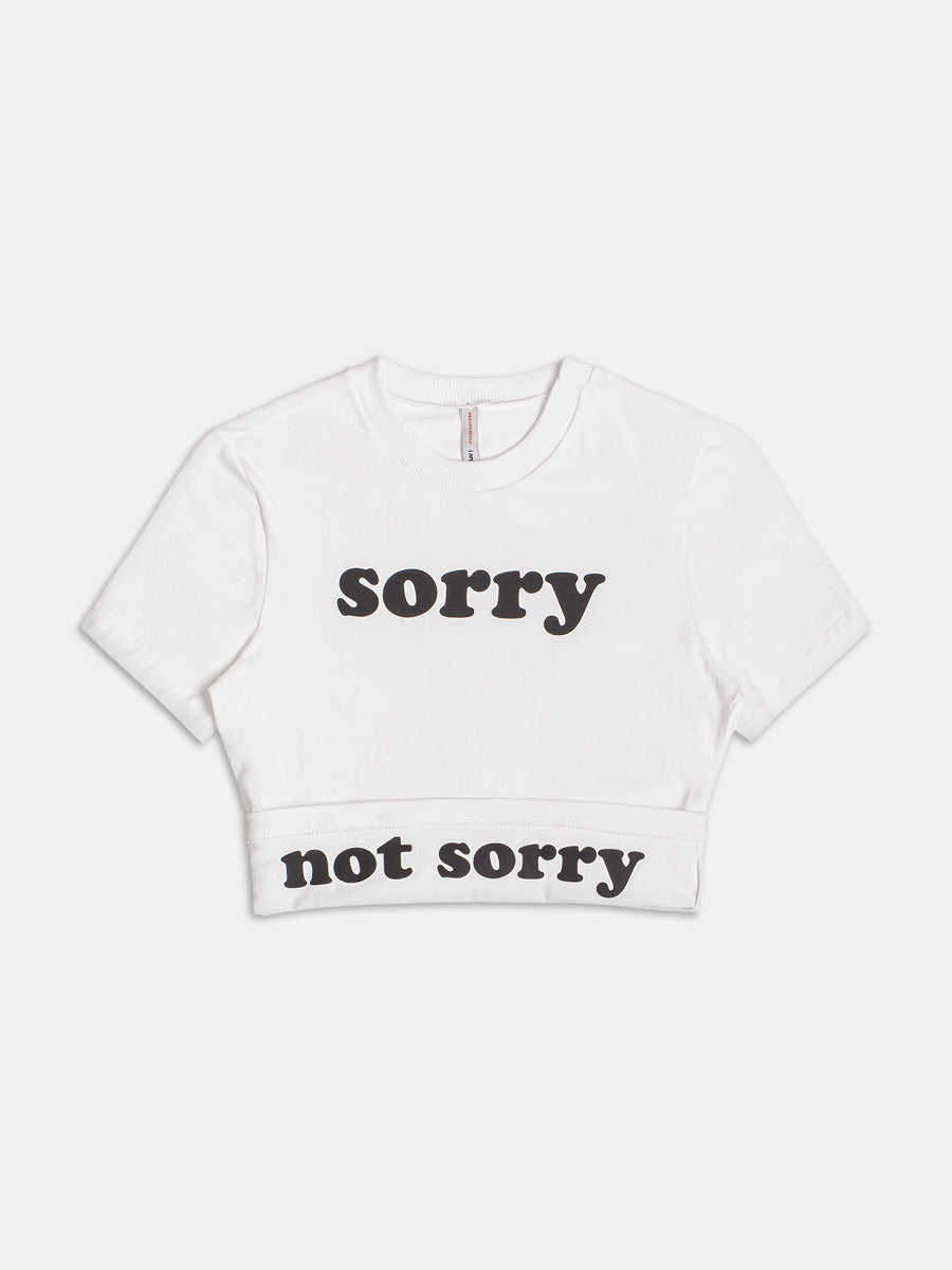 Cropped Off White Estampado I Am