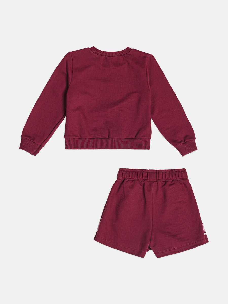 Conjunto Casaco e Shorts Cranberry Juice Momi