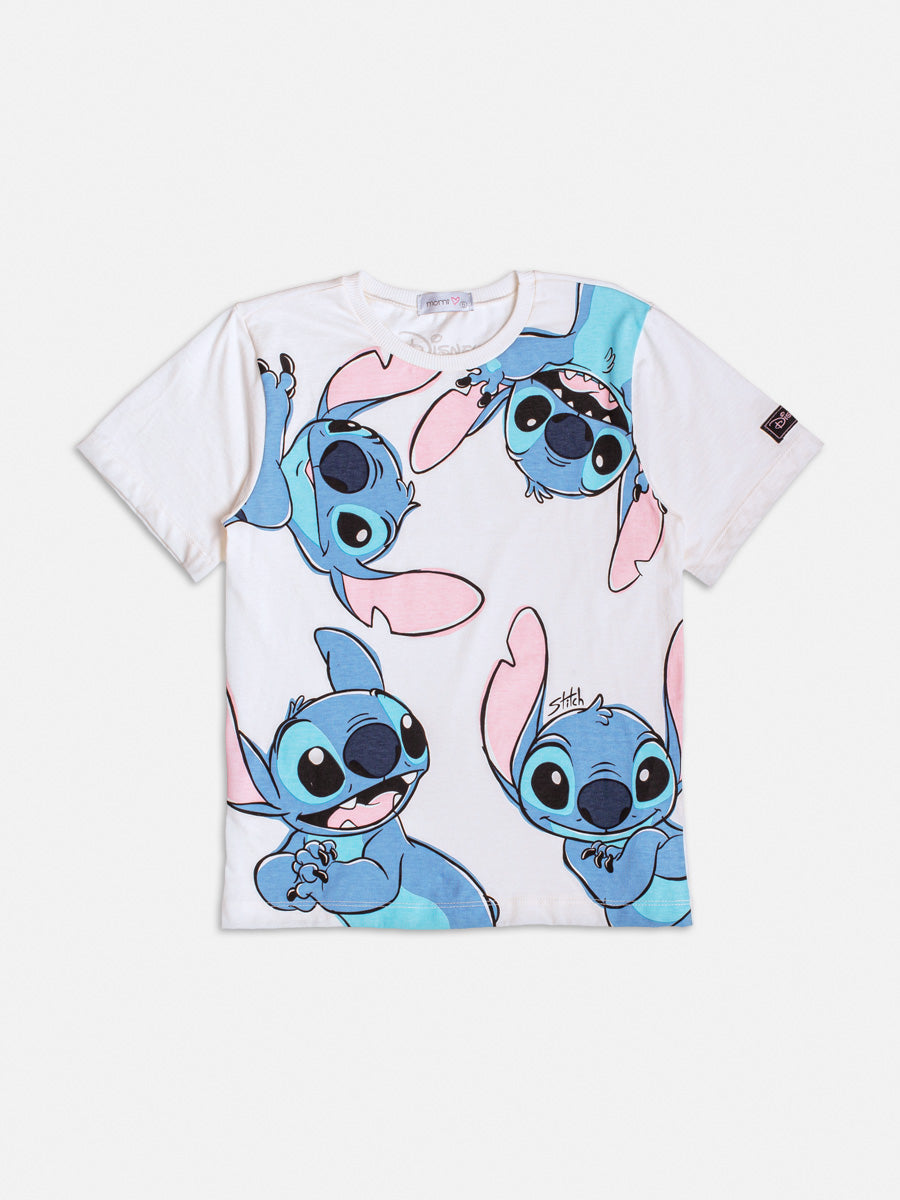 Blusa Camiseta Stitch Perola - BambolePetit