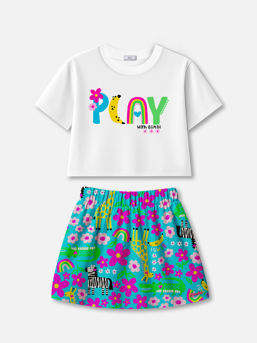 Conjunto T-Shirt e Saia Play Bimbi