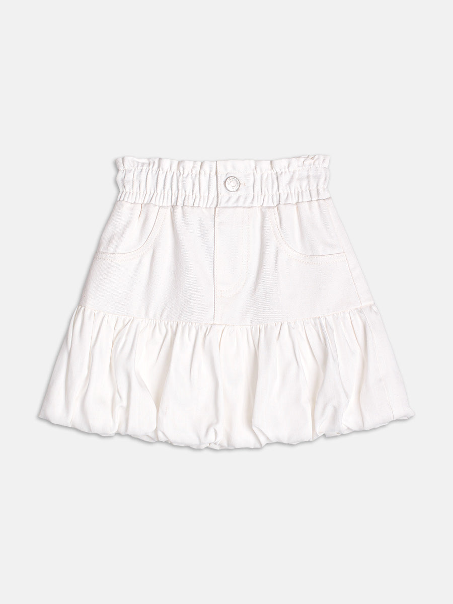 Saia Off White de Sarja Balonê Momi