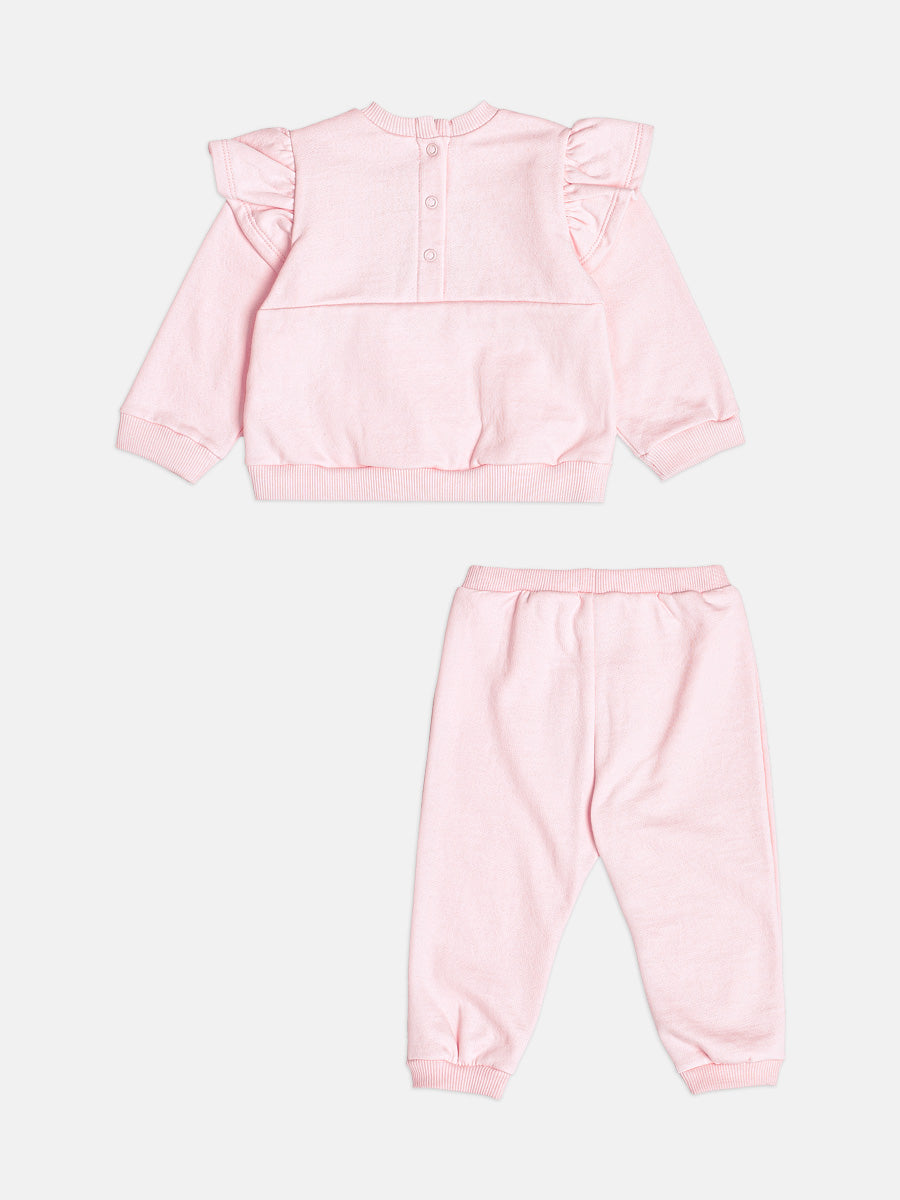 Conjunto Casaco e Calca Rosa Soft Momi