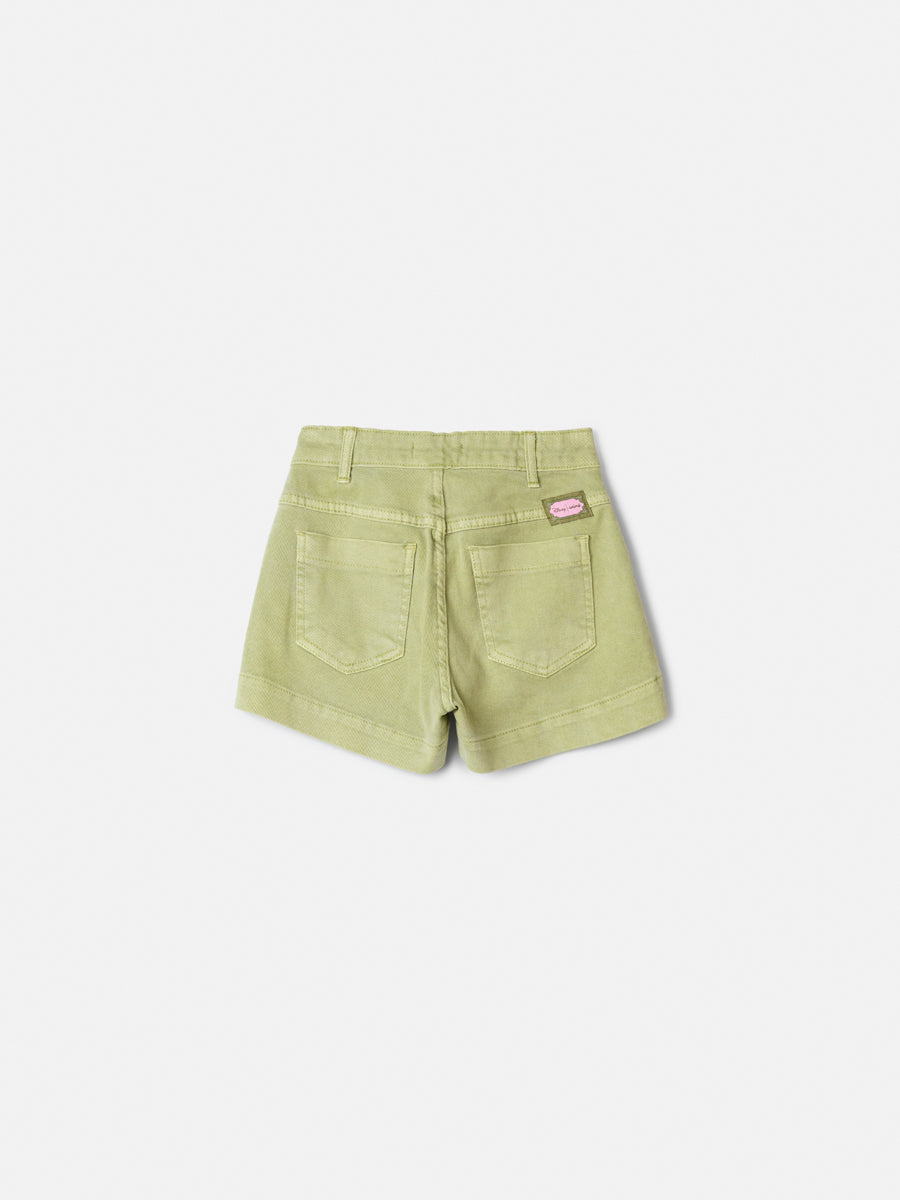 Shorts Sarja Minnie Verde Forest Animê