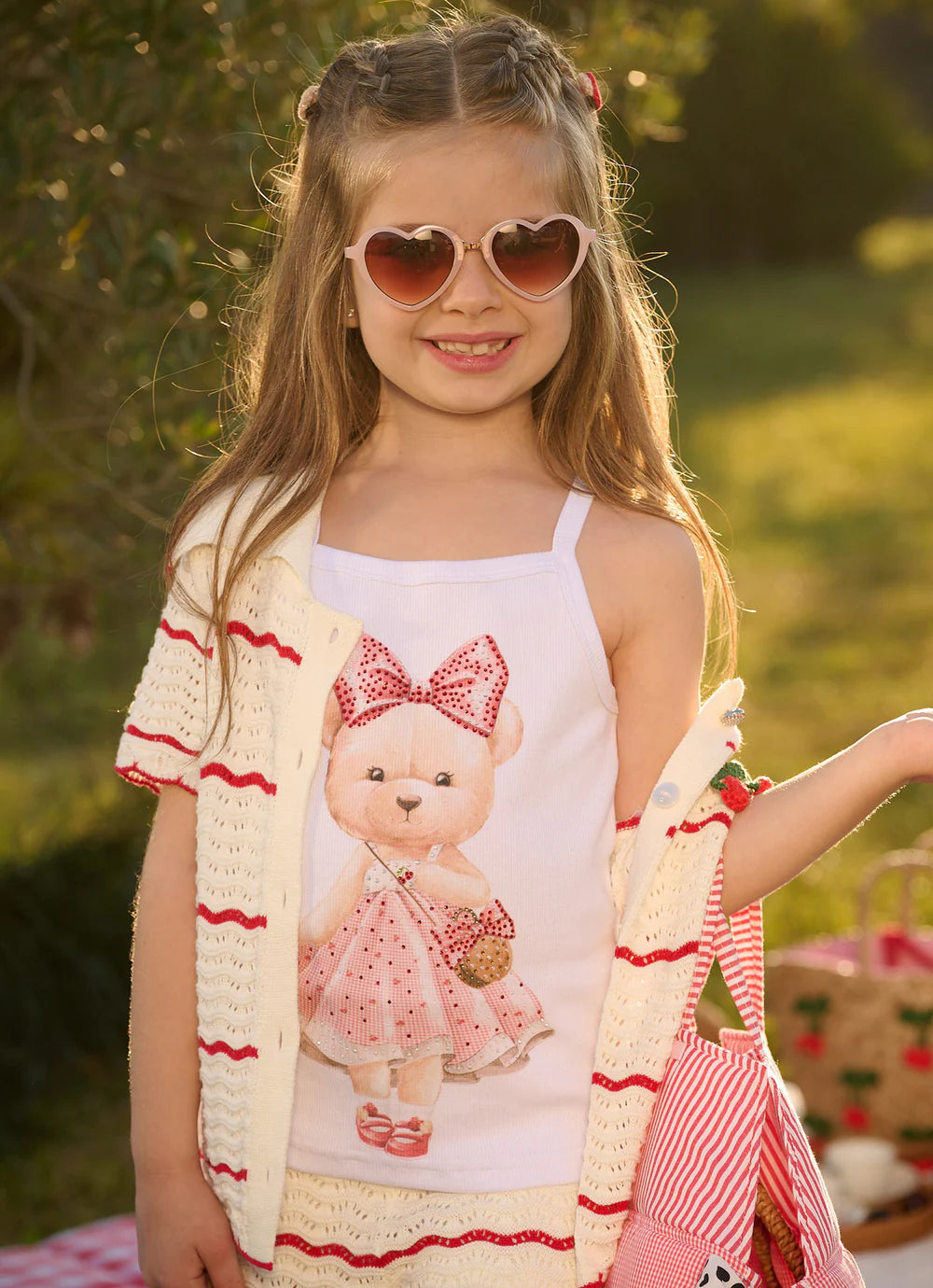 Blusa Alça Ursinha Resort Pituchinhus