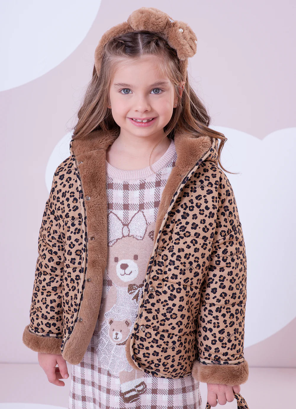 Casaco Puffer Algodão Est Onçinha Forro Pele Oncado Pituchinhus