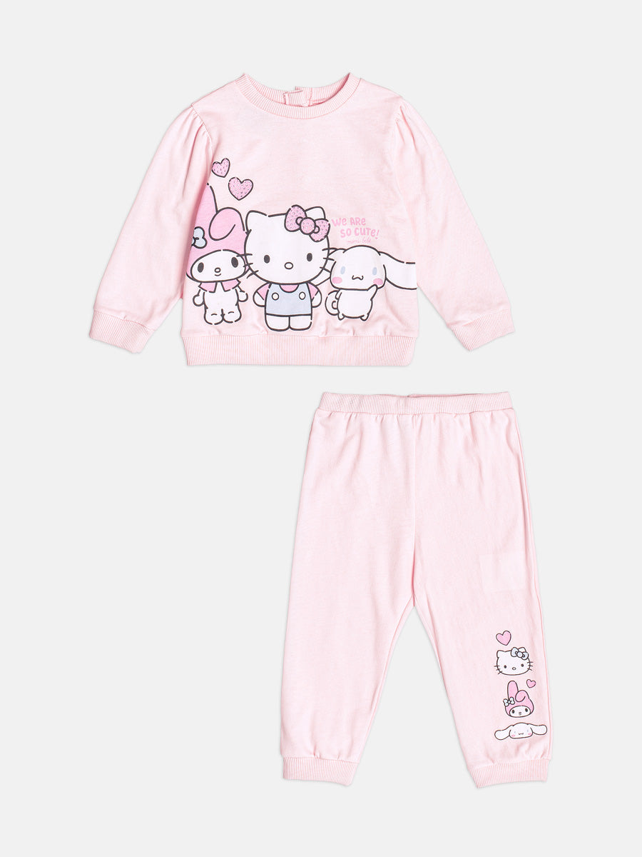 Conjunto Casaco e Calca Rosa Soft Momi