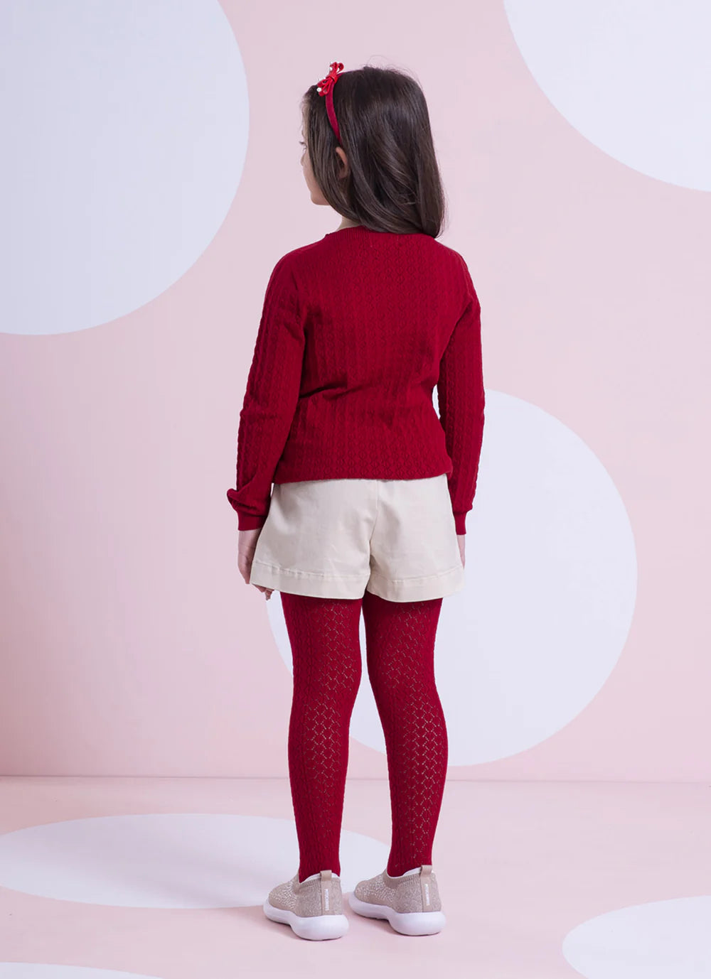 Blusa Tricot Sem Costura Rendada Cottonflex Bala De Cereja Pituchinhus