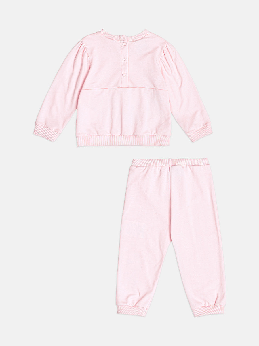 Conjunto Casaco e Calca Rosa Soft Momi