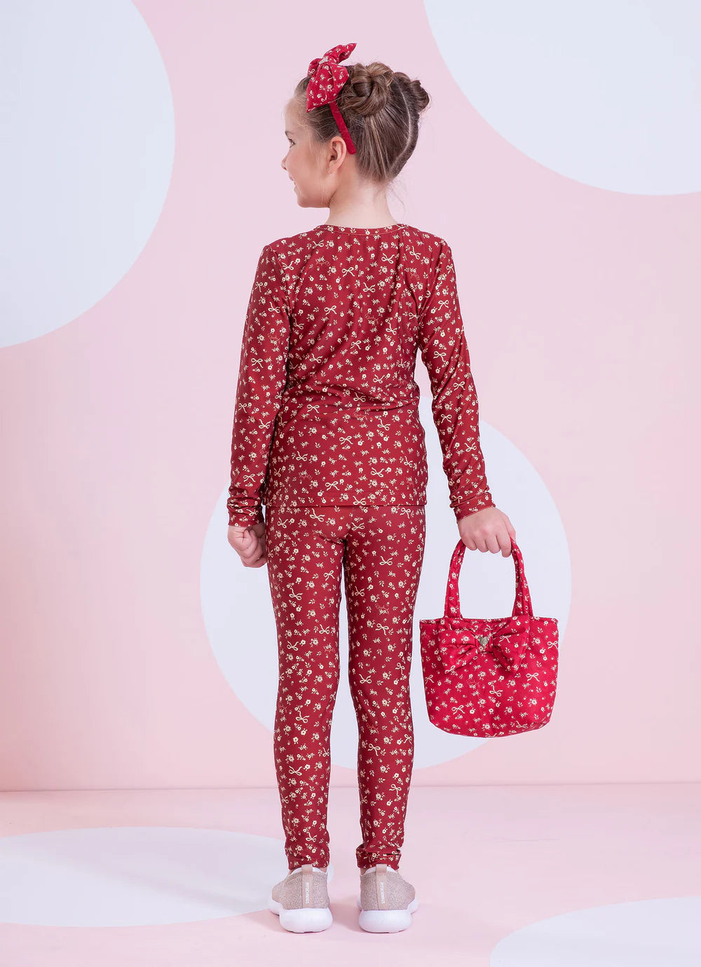 Blusa Light Estampado Pituchinhus Mini Flores E Lacos Pituchinhus