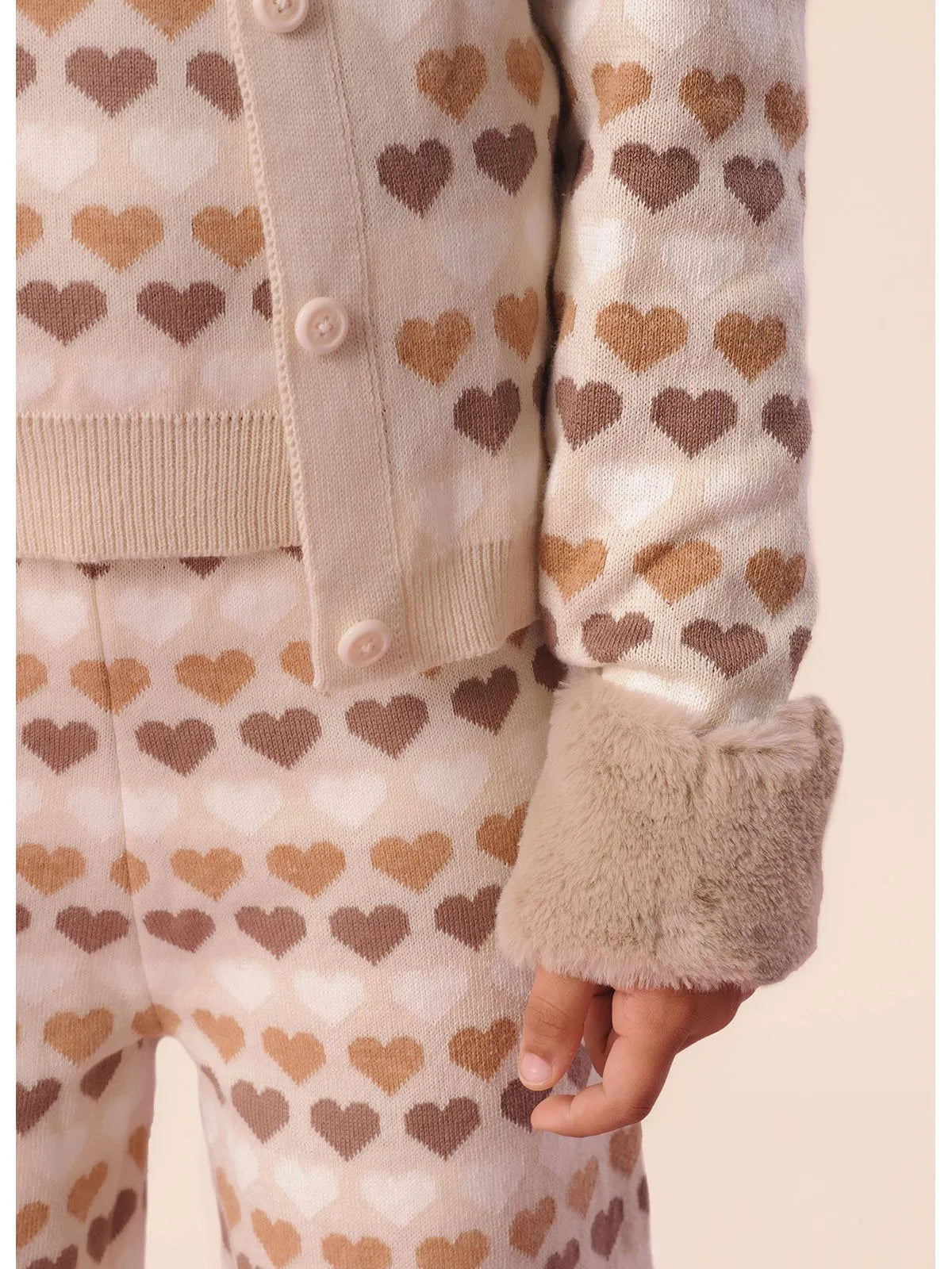 Casaco Tricot Multi Corações Ninive - BambolePetit