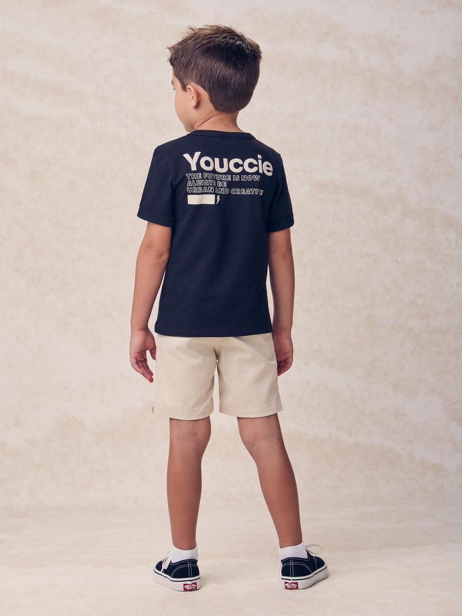 Conjunto Preto Manga Curta Youccie
