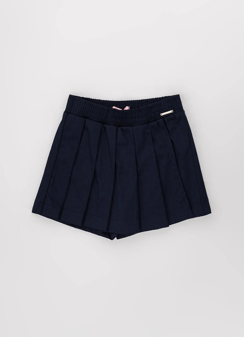 Saia Short Sarja Pregas Azul Marinho Pituchinhus
