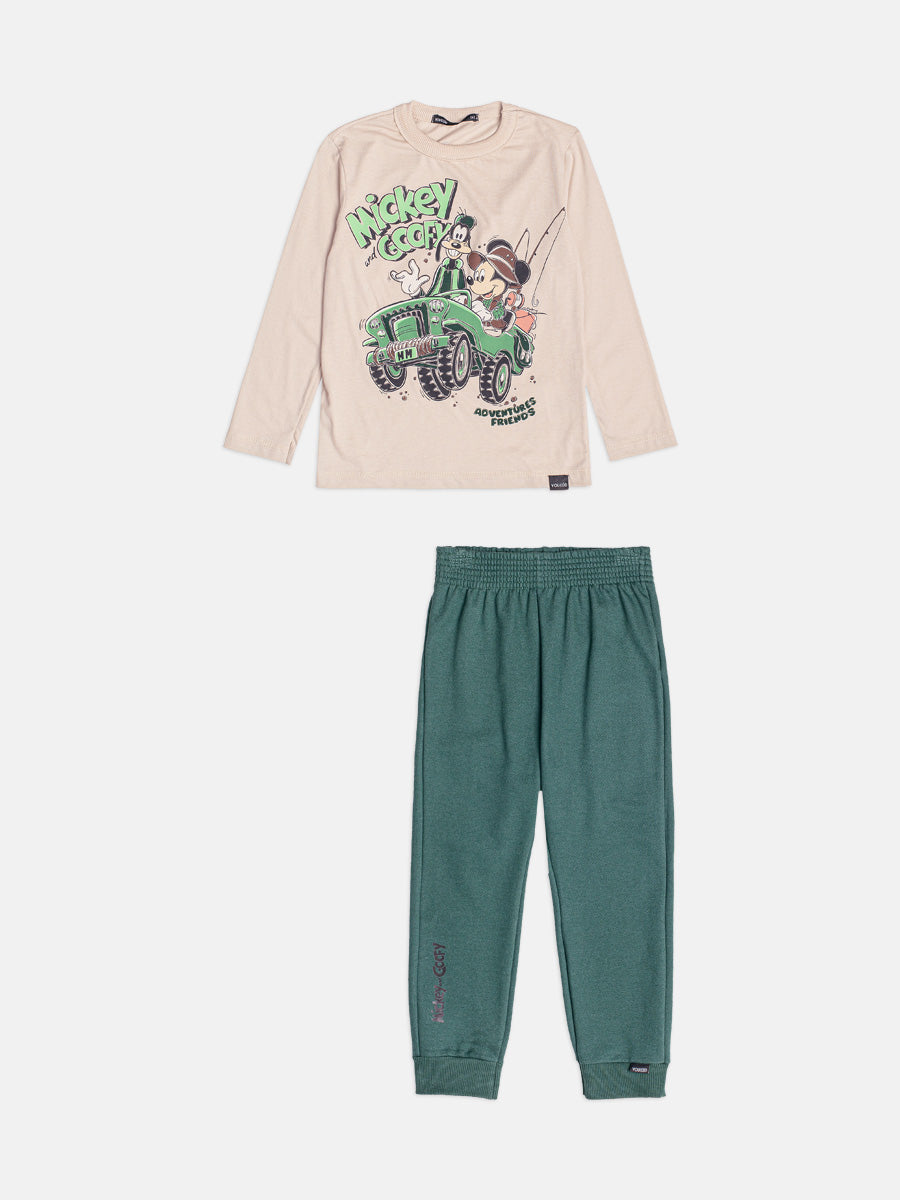 Conjunto Manga Longa Tshirt e Calça Mickey Argila Youccie