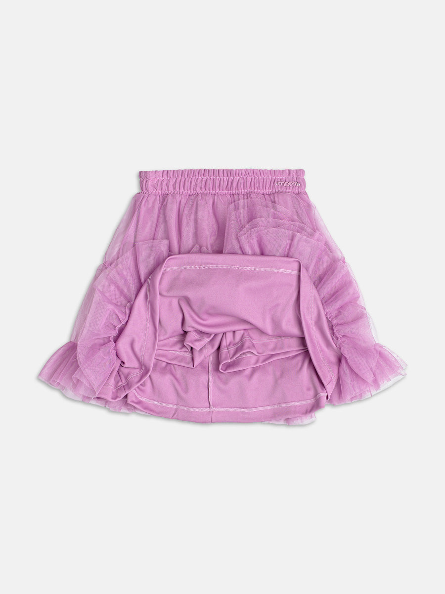 Saia Tule Babadinho Rosa Hello Kitty Momi