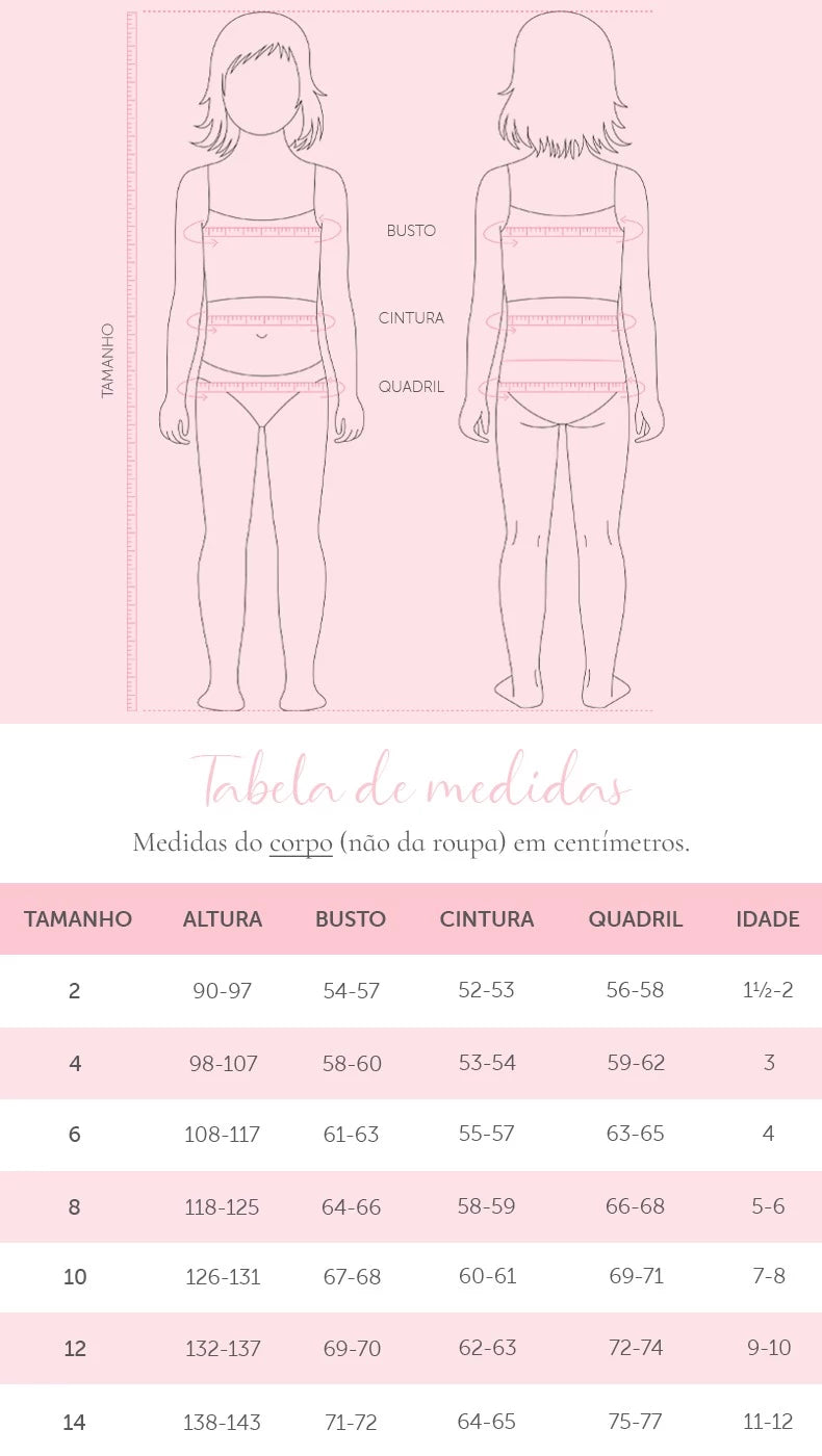 Saia Short Tricoline Multi Laços Bordados Preto - BambolePetit
