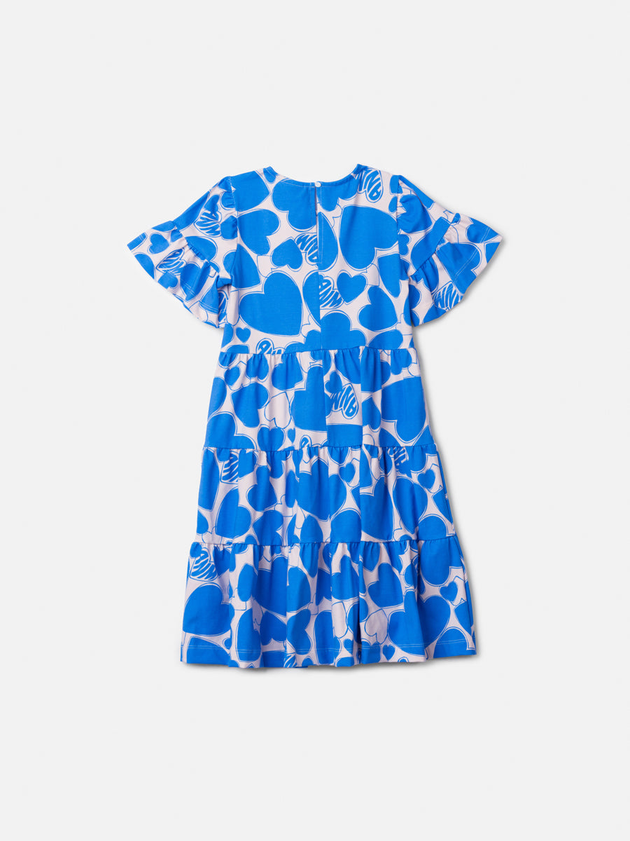 Vestido Azul de Corações Anime