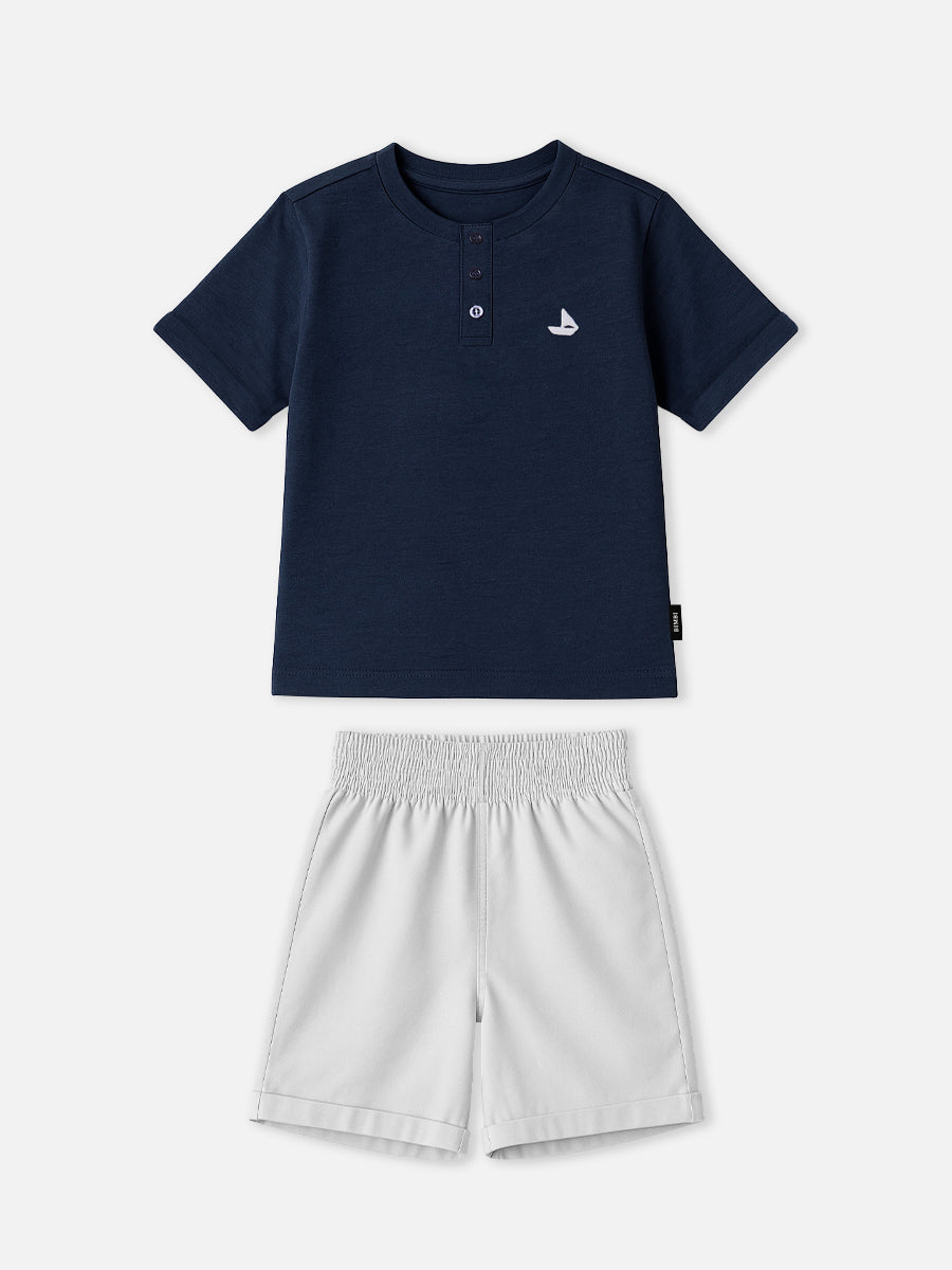 Conjunto Camisa e Bermuda Marinho Bimbi