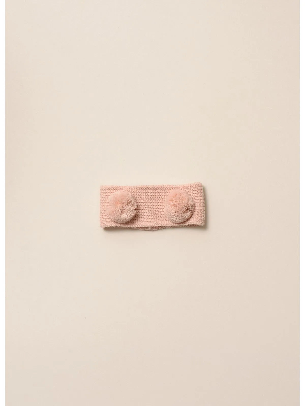 Faixa Tricot Pompons Bebê Rosa Mel Tam Único - BambolePetit