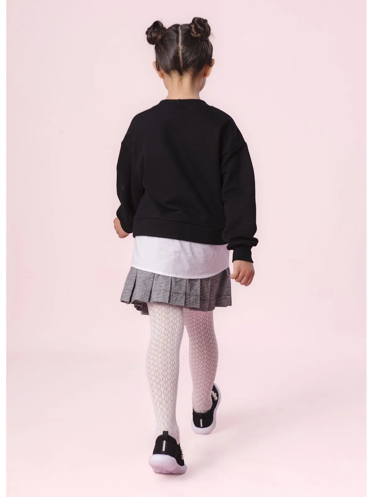 Blusa Moletom Laço Veludo Bordado Preto - BambolePetit