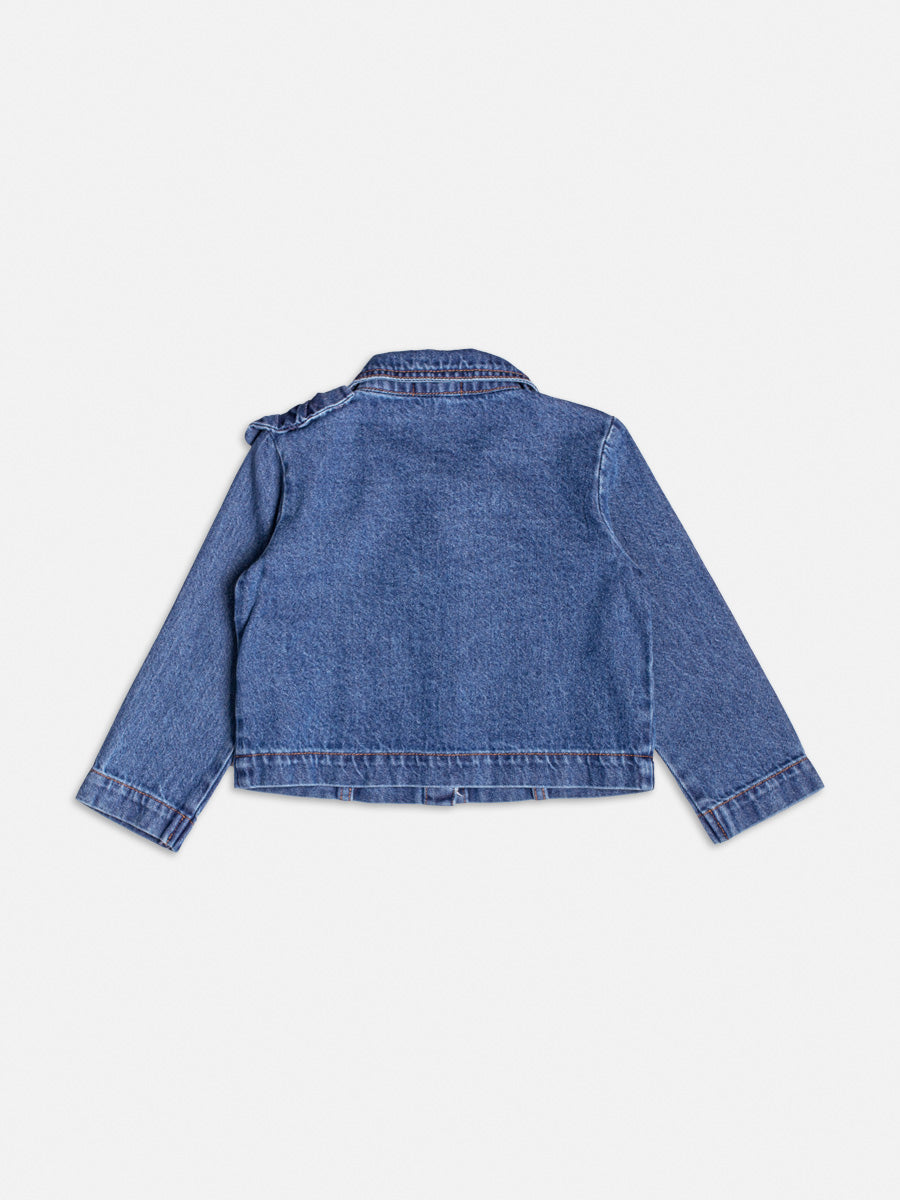 Jaqueta Jeans Com Laco Jeans - BambolePetit