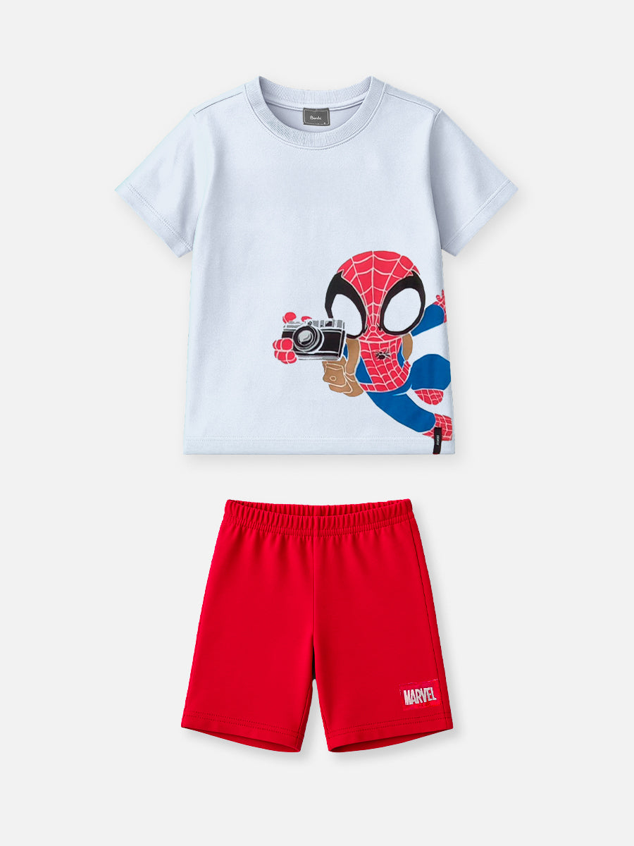 Conjunto T-Shirt e Bermuda Homem Aranha Bimbi