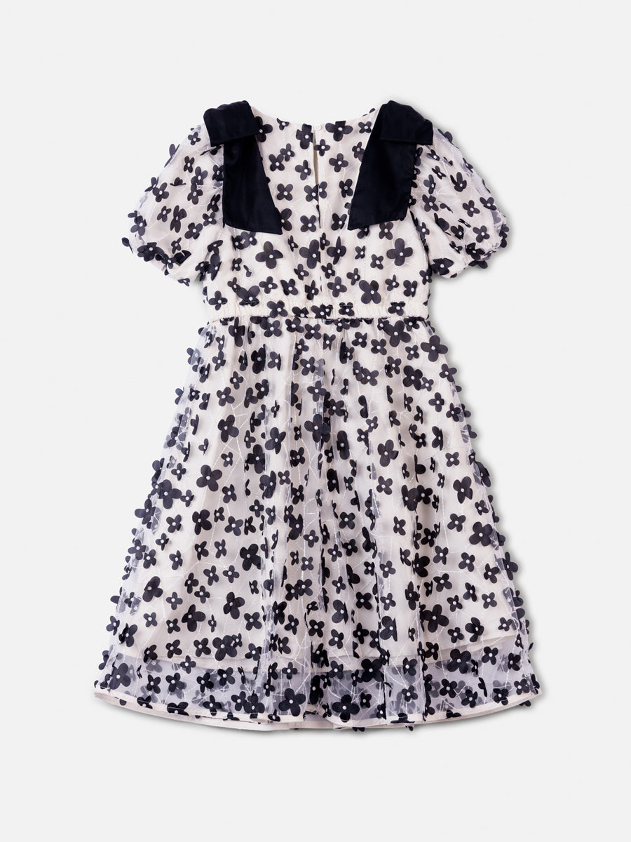 Vestido Tule Com Laco Preto - BambolePetit