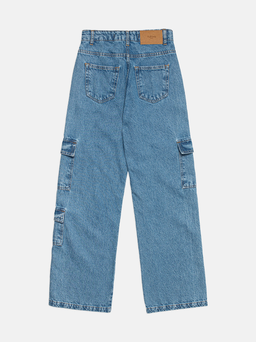 Calca Wide Jeans Cargo Jeans I Am