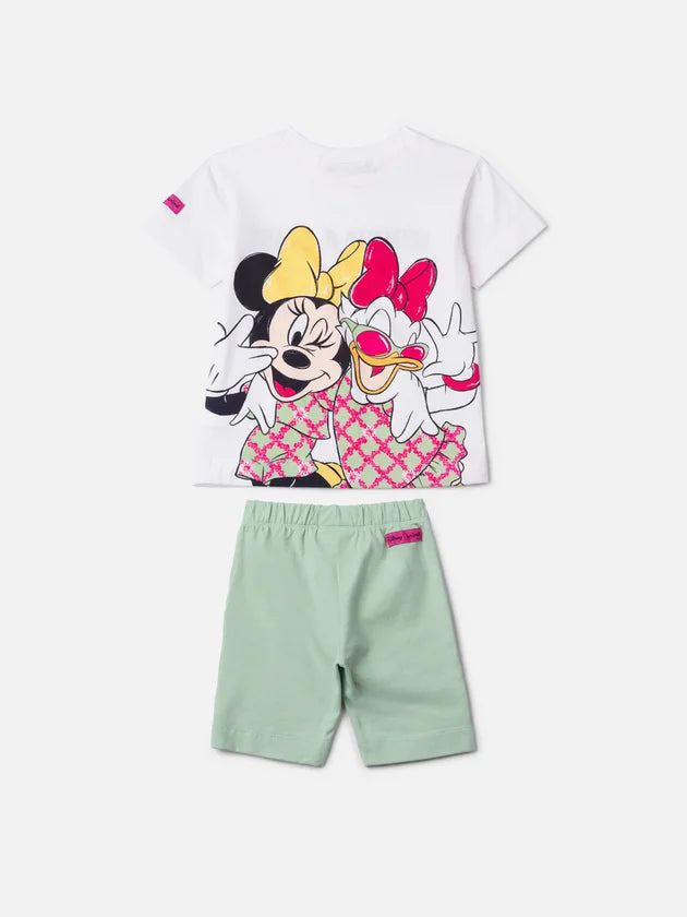 Conjunto T-Shirt e Legging Minnie & Daisy com Strass